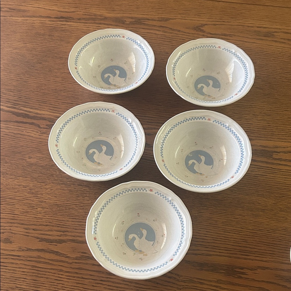 Vintage goose bowls Set of 5